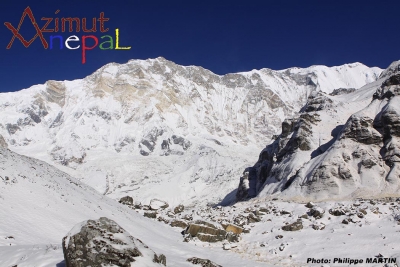 Camp de base de l&#039;Annapurna et Gurung Hill